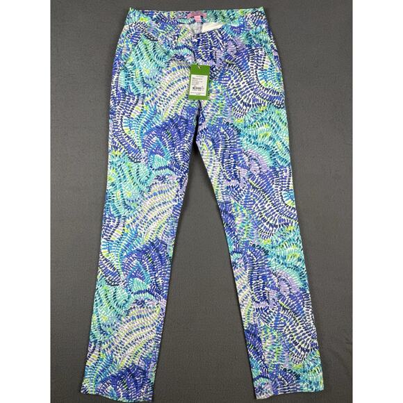 Lilly Pulitzer Pants - NWT Lilly Pulitzer Shanna Stretch Crop Pants Fantasea Size 00 purple green